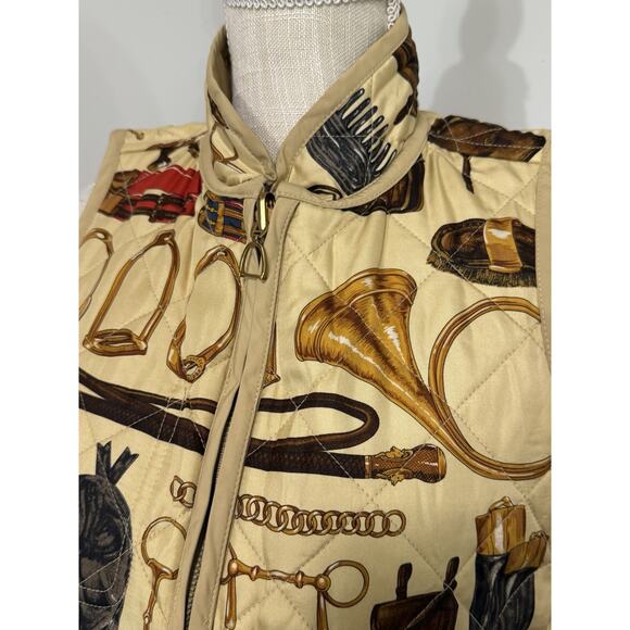 Lauren Ralph Lauren Equestrian Saddle Horse Bridle Reversible Vest P M Medium - Picture 3 of 6